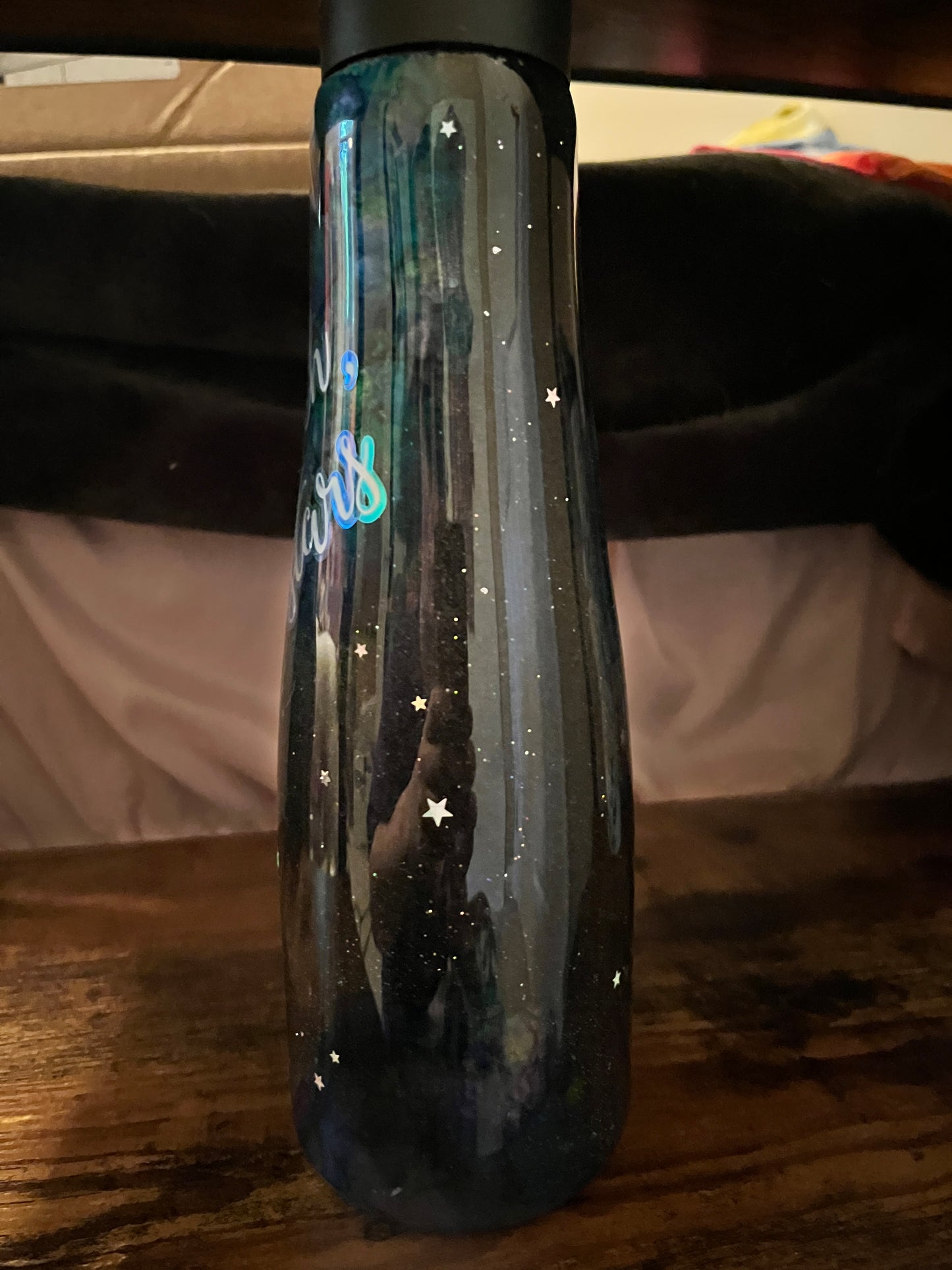 Pop top water bottle