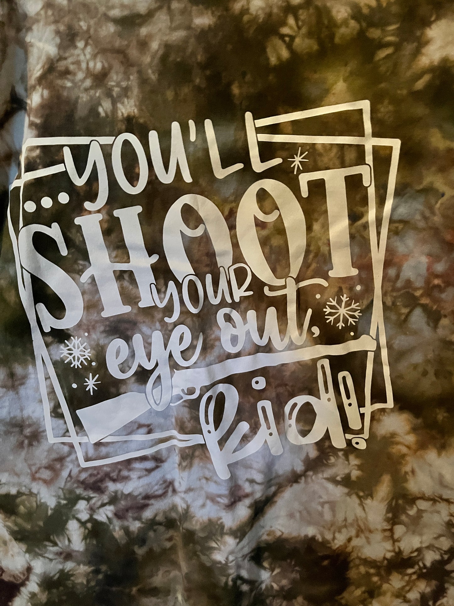 Large t-shirt- shoot your eye out