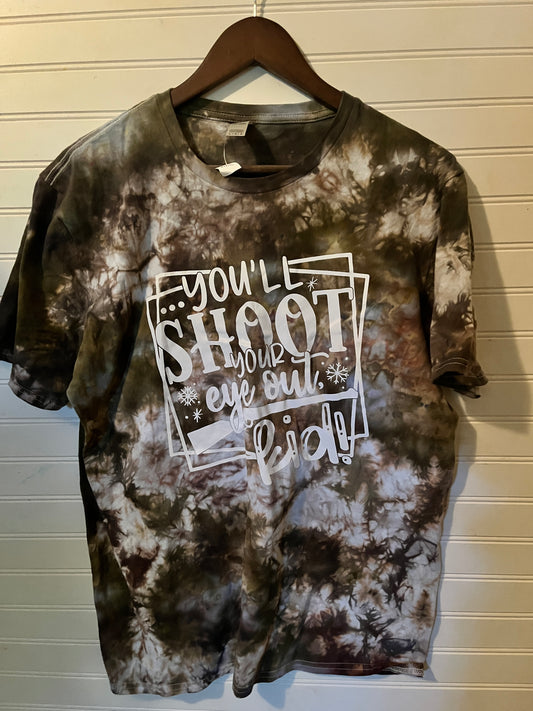 Large t-shirt- shoot your eye out