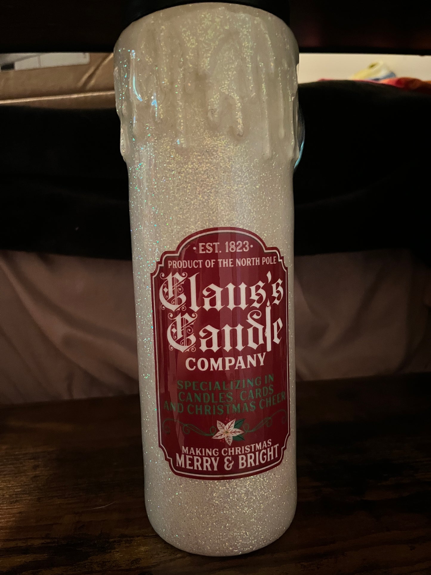 3D candle drip glitter