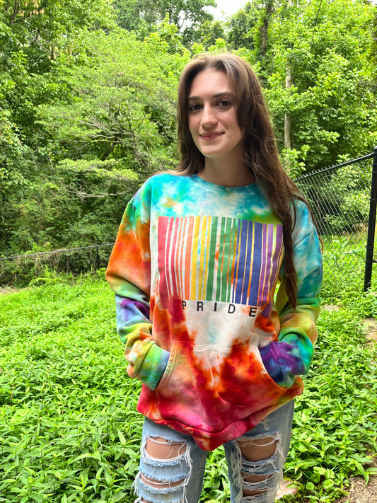Rainbow pride pocketed crewneck