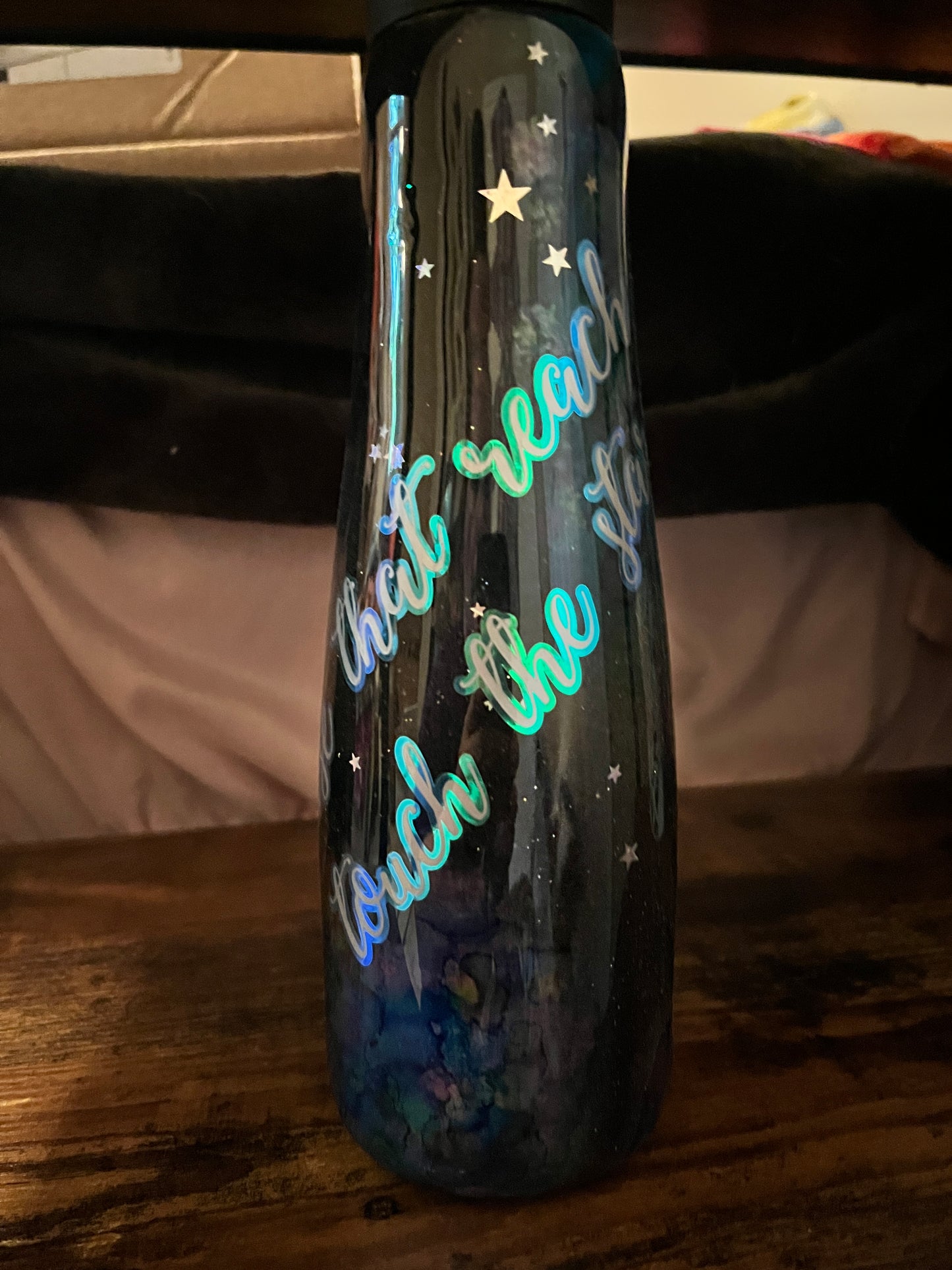 Pop top water bottle