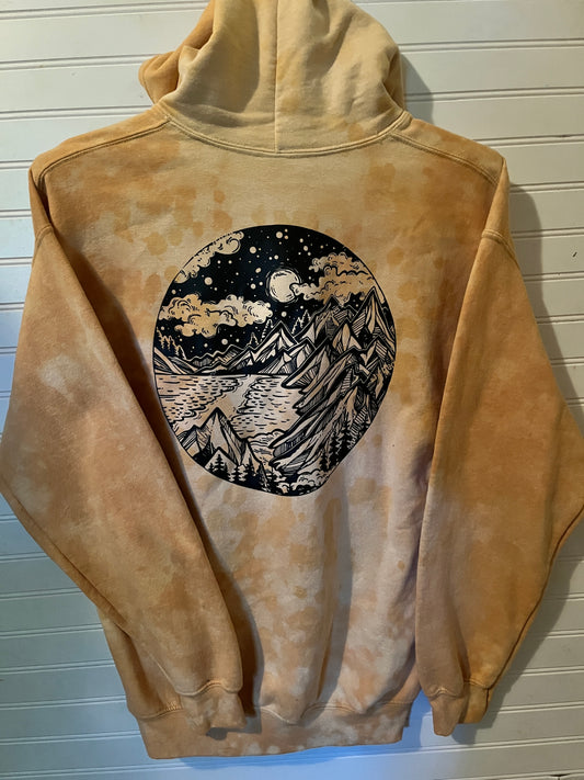 Large cozy mountain hoodie